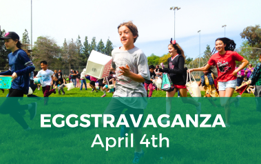 Kids hunting for easter eggs outside