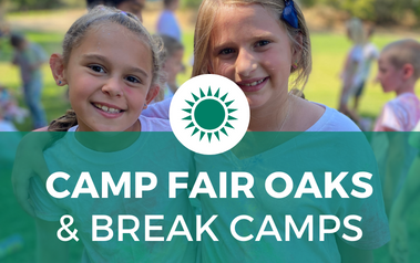 Camp Fair Oaks - image of two girl during color run outside in park