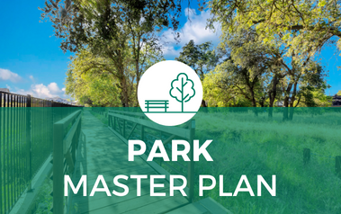 Park Master Plan - image of park with a bridge walkpath