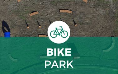 Bike Park - aerial image of bike park obstacles