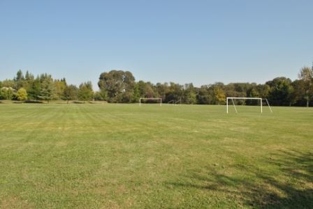 playing field next to the bike trail