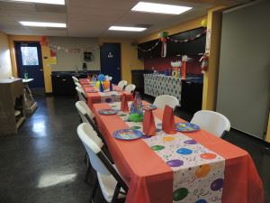 Decorated for a birthday party